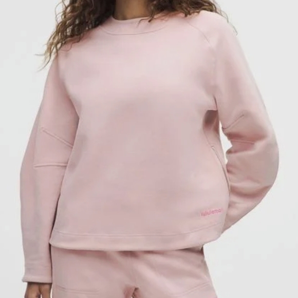 lululemon athletica Sweaters - Lululemon Loungeful Relaxed Crew Mink Pink NWT